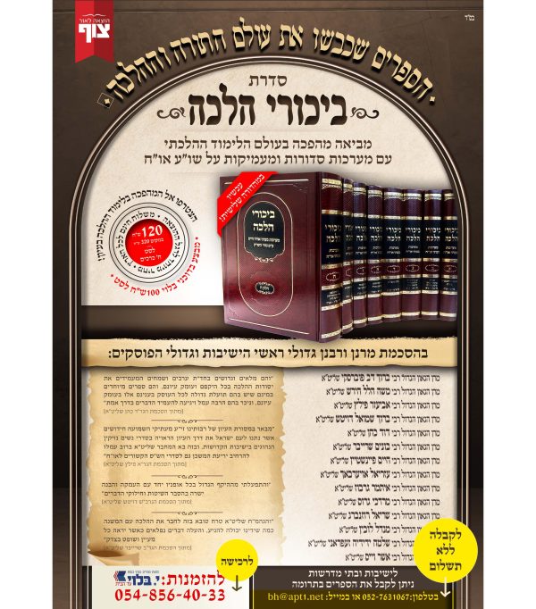 ⁦ביכורי הלכה סט ח' כרכים⁩ – תמונה ⁦3⁩