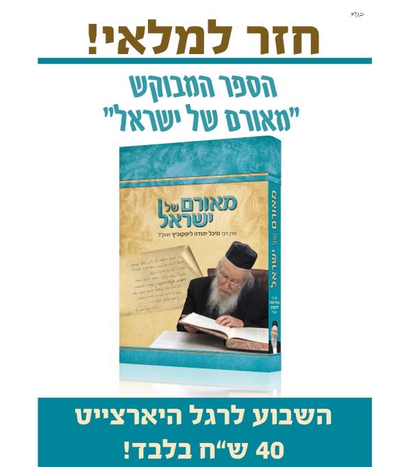 ⁦מאורם של ישראל - רבי מיכל יהודה לפקוביץ זצ"ל⁩ – תמונה ⁦2⁩